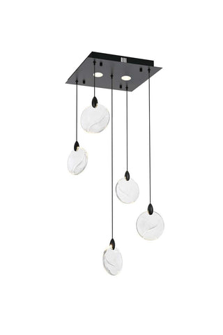 Elegant Lighting - 1012S16BK-01CR - LED Pendant - Avery - Black