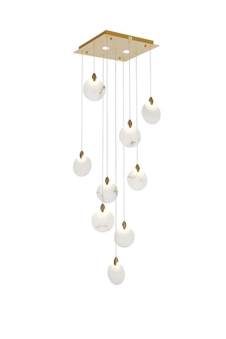 Elegant Lighting - 1012S20SG-11ST - LED Pendant - Avery - Satin Gold