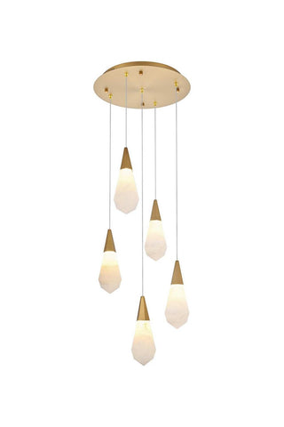 Elegant Lighting - 1013D16SG-22ST - LED Pendant - Amora - Satin Gold
