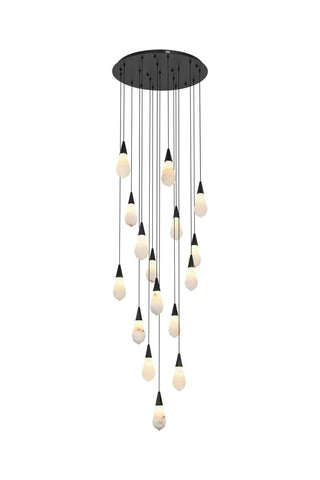 Elegant Lighting - 1013D28BK-22ST - LED Pendant - Amora - Black