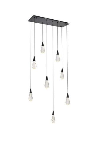 Elegant Lighting - 1013D36BK-02CR - LED Pendant - Amora - Black