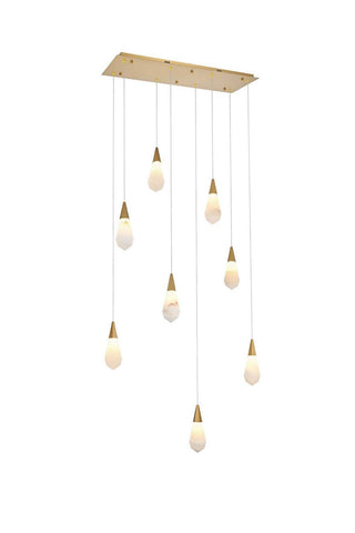Elegant Lighting - 1013D36SG-22ST - LED Pendant - Amora - Satin Gold