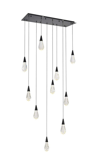 Elegant Lighting - 1013D42BK-02CR - LED Pendant - Amora - Black