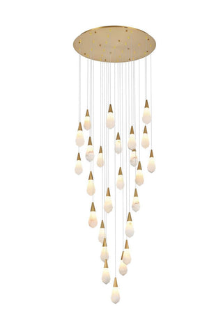 Elegant Lighting - 1013G36SG-22ST - LED Chandelier - Amora - Satin Gold
