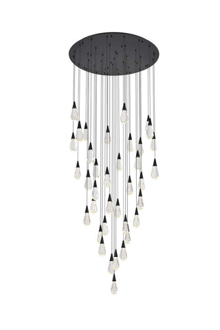 Elegant Lighting - 1013G48BK-02CR - LED Chandelier - Amora - Black