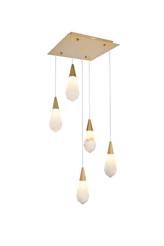 Elegant Lighting - 1013S16SG-22ST - LED Pendant - Amora - Satin Gold