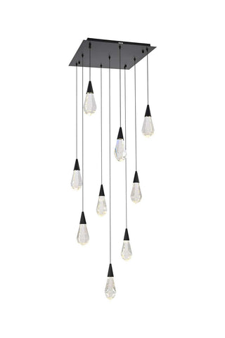 Elegant Lighting - 1013S20BK-02CR - LED Pendant - Amora - Black