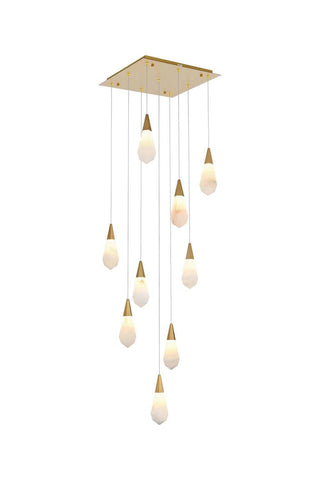 Elegant Lighting - 1013S20SG-22ST - LED Pendant - Amora - Satin Gold