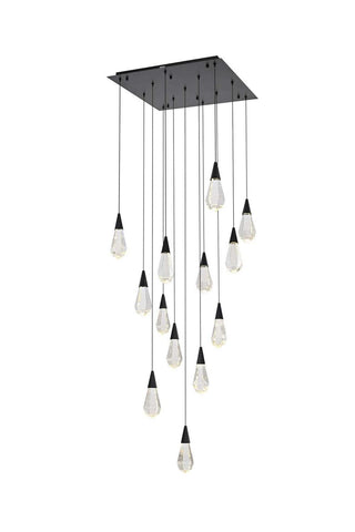 Elegant Lighting - 1013S26BK-02CR - LED Pendant - Amora - Black