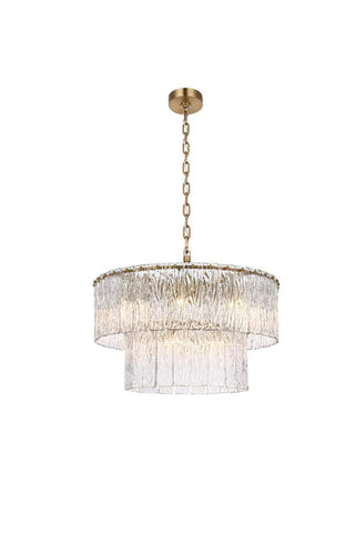 Elegant Lighting - 1015D24SG-03GL - 12 Light Chandelier - Georgina - Satin Gold
