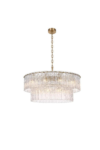 Elegant Lighting - 1015D32L2SG-03GL - 18 Light Chandelier - Georgina - Satin Gold