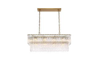 Elegant Lighting - 1015D36SG-03GL - 14 Light Chandelier - Georgina - Satin Gold