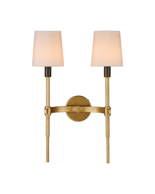 Currey and Company - 5000-0320 - Two Light Wall Sconce - Grigsby - Antique Brass / Bronze