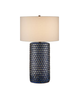 Currey and Company - 6000-1079 - One Light Table Lamp - Lunares - Dark Blue Reactive