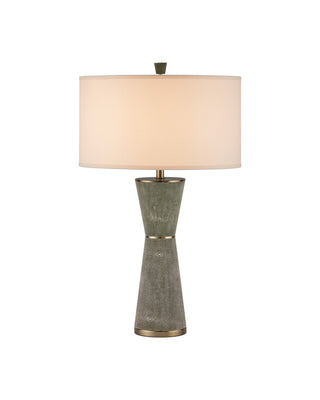 Currey and Company - 6000-1084 - One Light Table Lamp - Galuchat - Green Faux Shagreen / Brass