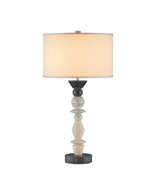 Currey and Company - 6000-1101 - One Light Table Lamp - Cairn - Natural / Midnight Black