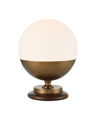 Currey and Company - 6000-1103 - LED Table Lamp - Orbis - Textured Antique Brass / Milk / Natural