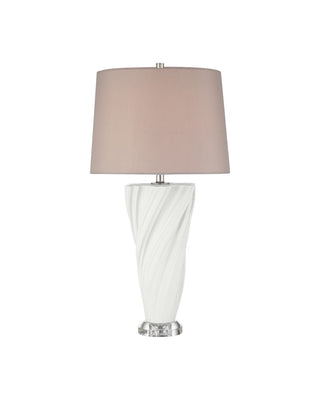 Currey and Company - 6000-1105 - One Light Table Lamp - Ascension - Off-White / Clear