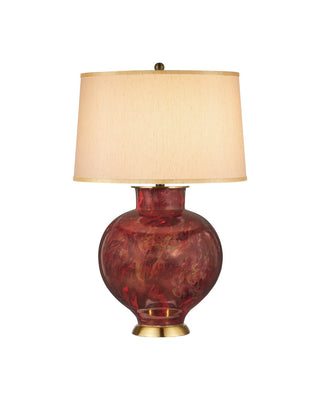 Currey and Company - 6000-1106 - One Light Table Lamp - Lutz - Dark Red / Gold
