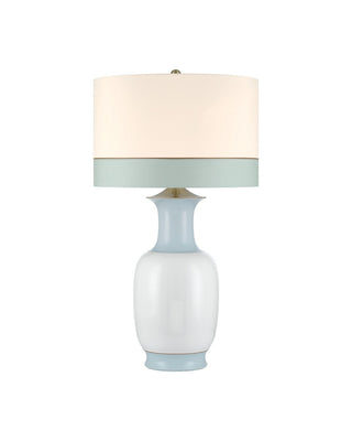 Currey and Company - 6000-1108 - One Light Table Lamp - Kora - Off-White / Light Blue