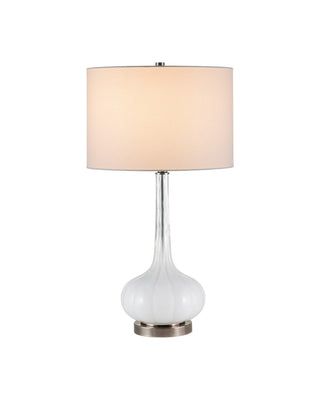 Currey and Company - 6000-1120 - One Light Table Lamp - Blanche - Milky White / Brushed Black Nickel