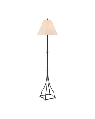 Currey and Company - 8000-0184 - One Light Floor Lamp - Felicity - Brushed Black
