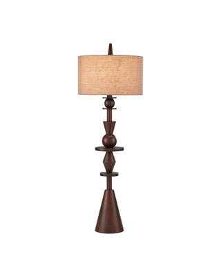 Currey and Company - 8000-0192 - One Light Floor Lamp - Cipher - Walnut Brown
