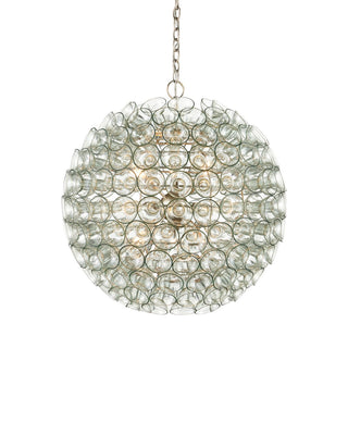 Currey and Company - 9000-1429 - Nine Light Chandelier - Eau de Vie - Clear / Contemporary Silver Leaf / Contemporary Silver