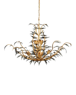 Currey and Company - 9000-1437 - Eight Light Chandelier - Odile - Black / Contemporary Gold Leaf / Contemporary Gold