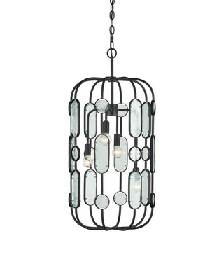 Currey and Company - 9000-1444 - Four Light Chandelier - Ettore - Clear / Blacksmith