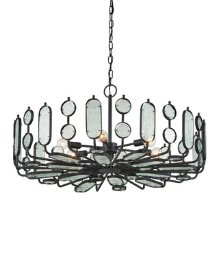 Currey and Company - 9000-1445 - Six Light Chandelier - Ettore - Clear / Blacksmith