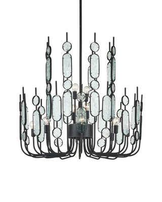 Currey and Company - 9000-1446 - 12 Light Chandelier - Ettore - Clear / Blacksmith