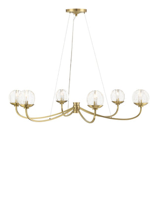 Currey and Company - 9000-1472 - LED Chandelier - Wexler - Polished Antique Brass / Clear
