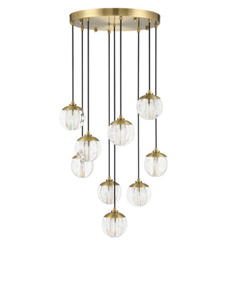 Currey and Company - 9000-1473 - LED Chandelier - Wexler - Polished Antique Brass / Clear