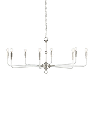 Currey and Company - 9000-1474 - Eight Light Chandelier - Nantucket - Polished Nickel / Clear