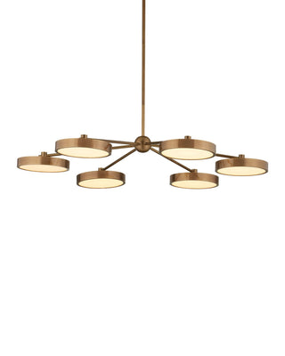 Currey and Company - 9000-1476 - LED Chandelier - Merrick - Polished Antique Brass / White