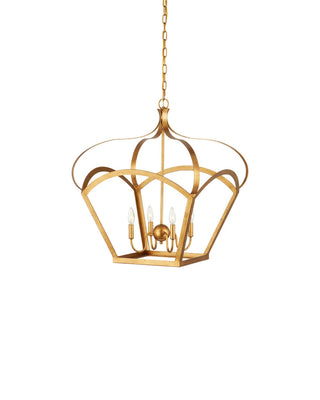 Currey and Company - 9000-1487 - Four Light Lantern - Coronet - Antique Gold Leaf