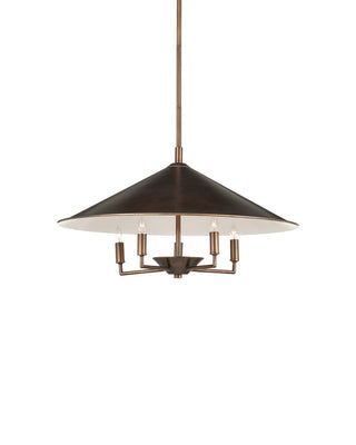 Currey and Company - 9000-1489 - Five Light Chandelier - Barnaba - Brushed Brown / Off-White