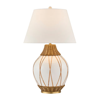 Savoy House - 11-CD30 - One Light Table Lamp - Josephine - White and Rattan