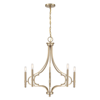 Savoy House - 1-5999-5-127 - Five Light Chandelier - Woodlawn - Noble Brass