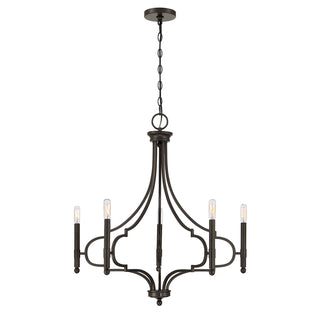 Savoy House - 1-5999-5-15 - Five Light Chandelier - Woodlawn - Mediterranean Bronze