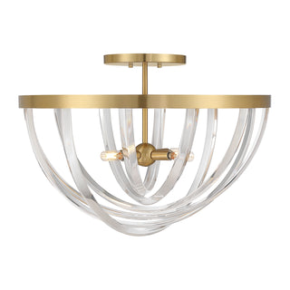 Savoy House - 6-1777-4-322 - Four Light Semi-Flush Mount - Jennings - Warm Brass