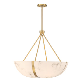 Savoy House - 7-1451-4-322 - Four Light Pendant - Chalfont - Warm Brass