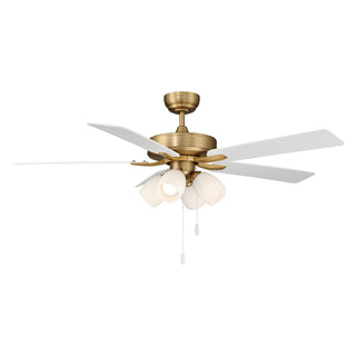 Meridian - M2035NBRV - 52" Ceiling Fan - Natural Brass