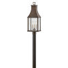 Beacon Hill Large Post Mount Lantern in Blackened Copper