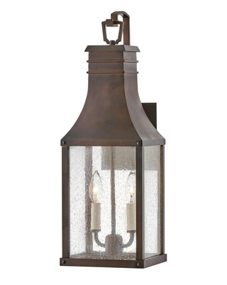 Beacon Hill Large Wall Mount Lantern in Blackened Copper