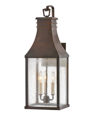 Beacon Hill Large Wall Mount Lantern in Blackened Copper