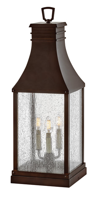 Beacon Hill Large Pier Mount Lantern 12v in Blackened Copper