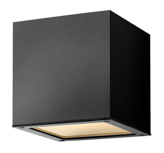 Kube Extra Small Down Light Wall Mount Lantern in Satin Black