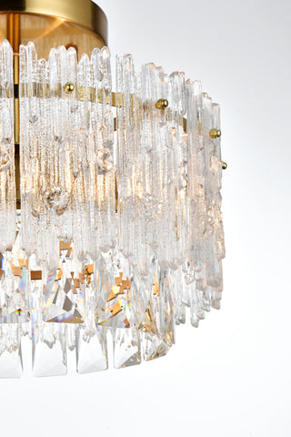 Emilia 12 inch Flush Mount in Satin Gold